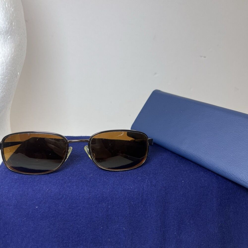 Revo Sunglasses Frame Only Mens 56-18-130 RE 3016 Brown Rectangular Italy Made